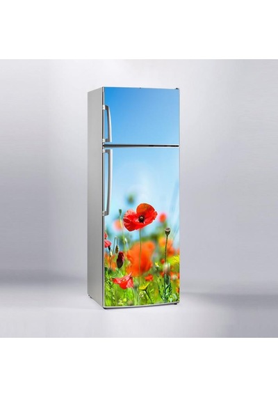 Buzdolabı Sticker Kaplama Dolap Kaplama Etiketi Gelincikler