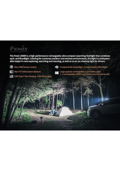 Fenix Lr 40 R Led Flash Light Çok Renkli