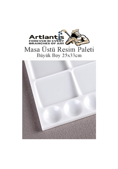 Masa Üstü Resim Paleti 1 Adet 20 Hazneli Boya Paleti 25x33 Cm Sanatsal Boyalar İçin Büyük Palet Akrilik Boya Yağlı Boya Guaj Boya