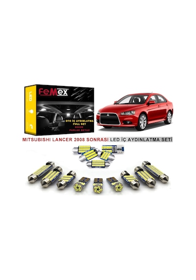 Mitsubishi Lancer Led Iç Aydınlatma Ampul Seti Femex Parlak Beyaz (531103185)