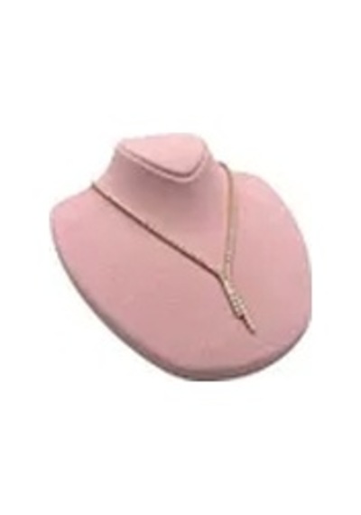 Yerli Üretim Süet Kumaş Rose Manken Pembe Renk 20/18 Cm Kolye Gerdanlık Takı Sergileme Mankeni Çok Renkli