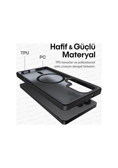 Samsung Galaxy S25 Ultra İçin Mattpro Serisi Magsafe İle Uyumlu Ultra Güçlü Yumuşak Silikon Darbeye Dayanıklı Mat Kılıf