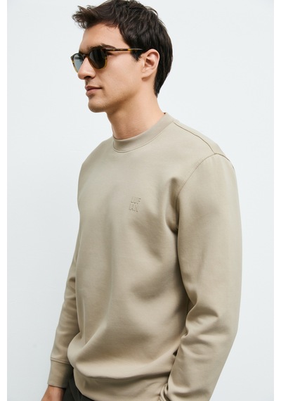 Lufian Grand Erkek Sweatshirt Bej Bej 112030192100550