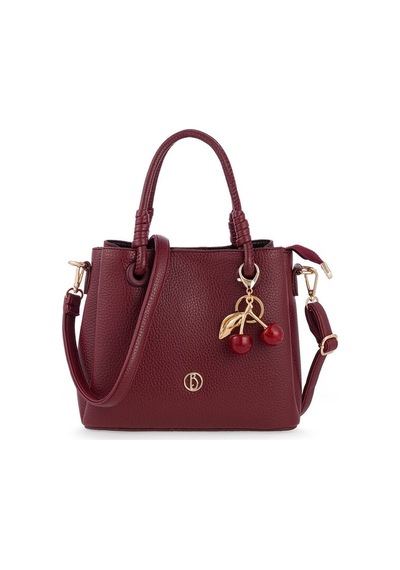 Bilik Deri Logo Detaylı Bordo Kadın El Çantası Riv 145-r Bordo
