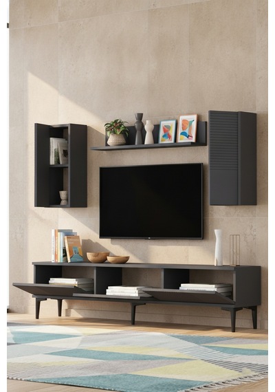 Tvr1819a Corsa Tv Ünitesi Takımı Antrasit 180cm