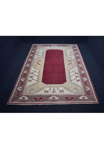 Zehra Abla Halı Vintage El Dokuma 6m2 Eskitme Modern Benzersiz Milas Yün Halı 6725 Çok Renkli