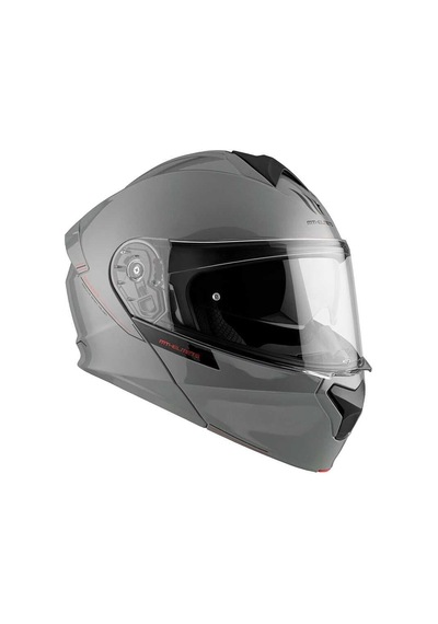 Mt Genesıs Sv Solıd A12 Parlak Gri Çene Açılır Kask Gri