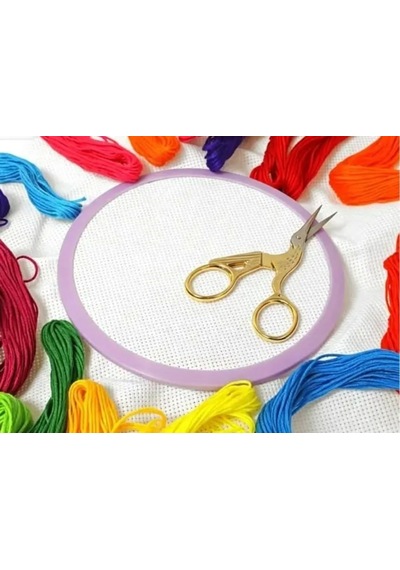 18 Cm Yaylı Metal Nakış Kasnağı Kumaş Germe Kasnağı El İşi Etamin Kasnağı Dikiş Çemberi Yaylı Kasnak Karışık Gönderim
