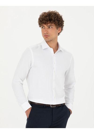 Pierre Cardin Erkek Beyaz Gömlek Desenli 50275517-vr013 Beyaz