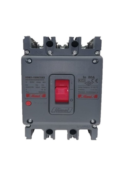 Himel Hdm3100n8033xx 50ka 3 Kutup 80a Sabit Termik Manyetik Şalter Tmş