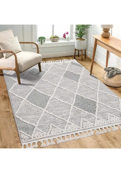 Dolce Vita Halı Sumatra 353 Ivory Bohem Halı gri