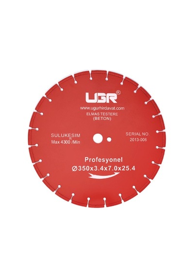 Ugr Elmas Daire Testere beton 400x25.4x4.0x2.6 MM