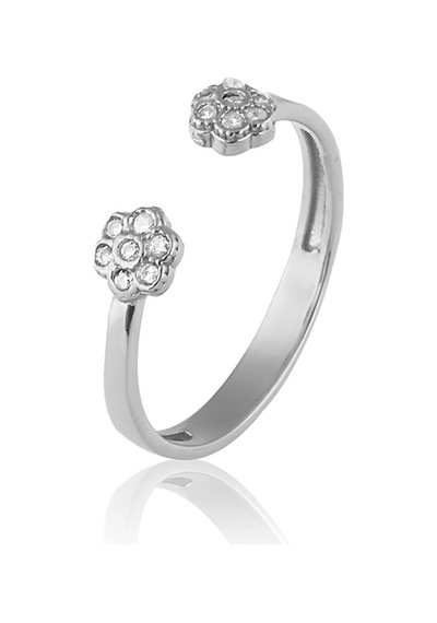 Zanaatsilver 925 Ayar Gümüş Rodyum Kaplama Papatya Eklem Yüzüğü