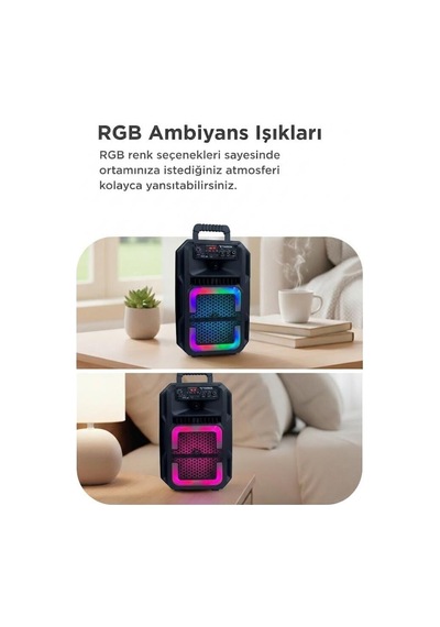Özel Seri Bluetooth Hoparlör D25 Siyah Eğlence Aleti Mikrofon Set Aktivite Seti