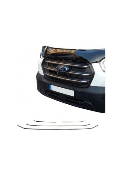 Ford Transit 2019 Sonrası Ön Panjur Kromu 4 Parça P.Çelik