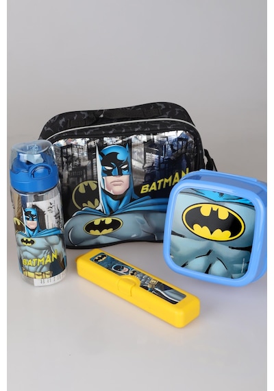 Yeni Sezon Lisanslı Batman Beslenme Çantası,matara,diş Fırçası Kutusu Ve Beslenme Kabı Yemek Seti Altın