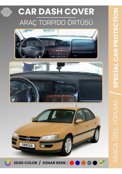 Opel Omega 1993-2003 Torpido Örtüsü Ön Göğüs Torpido Koruma Birebir Uyum Kaymaz Özel Kesim - 128 Stiloto