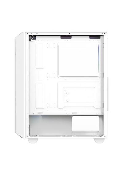 Zoko Hunter 4x12 CM ARGB Fan Mesh Panel Temperli Cam Bilgisayar Kasası Beyaz