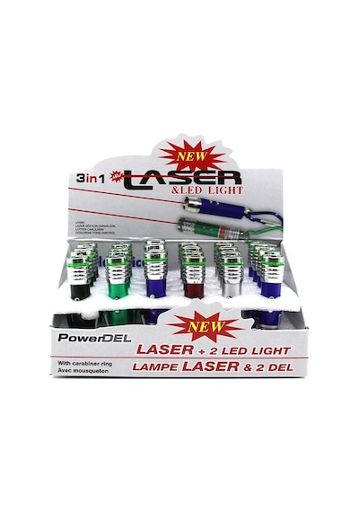 Gold-police Gp-001 3in1 Başlı Lazer Ve Led Işık - Renkli Lazer, Anahtarlık Kancalı- 24'li Paket
