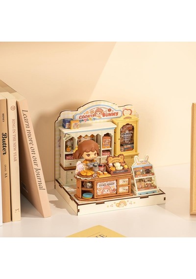 Rolife Dg177 Kurabiye Dükkanı Cookii Bunny's Cookie Shop Dıy Minyatür Maket Model Set Mini Dollhouse 3d Model Kit Detaylı Dekoratif Hobi Seti 3d Puzzle Tiny House