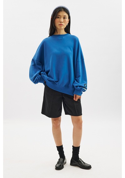 Manuka Oversıze Etiketli Sweatshırt Mavi Ss26swt00003-22