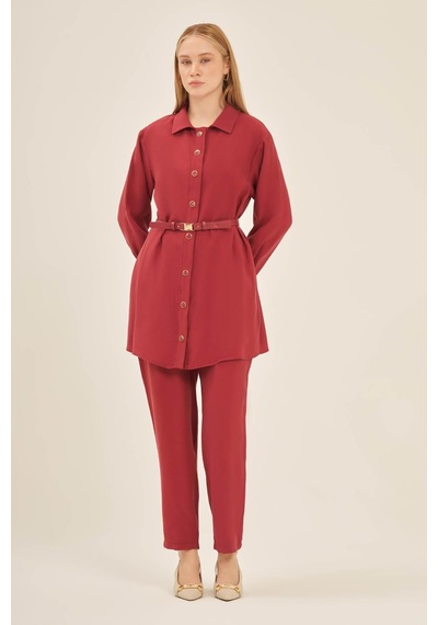 Ftz Women Kadın Pantolonlu Takım Bordo 31035 Bordo