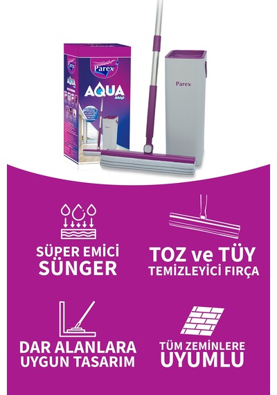 Aqua Mop Temizlik Seti + Yedek Mop Avantaj Paketi