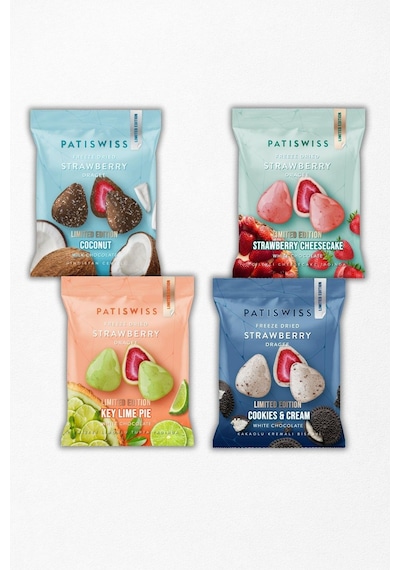 Karışık Limited Edition Çilek Draje, 50g X 4 Adet
