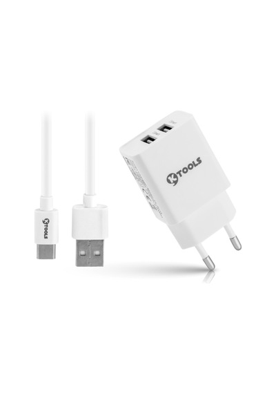 Ktools Lıfe 2.4A 2Usb Type C Seyahat Sarjı 12W