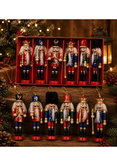 Kurşun Asker Ahşap Dekoratif Eşya 6 Lı Set