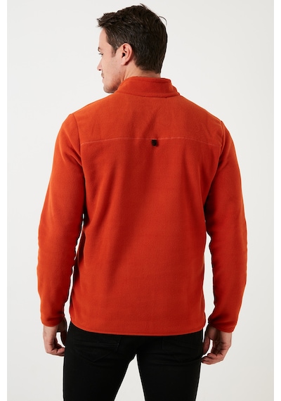 Buratti Slim Fit Anti-Pilling Tüylenme Yapmayan Bato Yaka Kışlık Şardonlu Erkek Polar 5906001 Orange