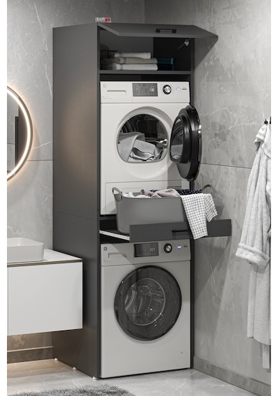 Bofigo Çamaşır Makinesi Dolabı Kurutma Makinesi Dolabı Banyo Dolabı Irmak Antrasit Bofigo Çamaşır Makinesi Dolabı Kurutma Makinesi Dolabı Banyo Dolabı Irmak Antrasit