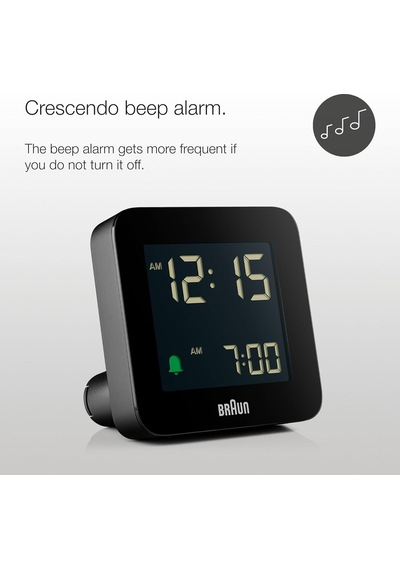 Ayrex Dijital Çalar Saat Erteleme Fonksiyonu, Negatif Lcd Ekran, Hızlı Ayar Fonksiyonu, Siyah Crescence Alarmı, Bc09