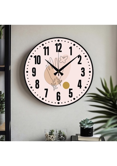 Dekoratif Türkçe Rakamlı Uv Baskılı Duvar Saati Sessiz Akar Mekanizma 40cm Metal Akrep Yelkovan Gri
