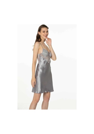 Pierre Cardin 2Li Saten Kısa Gecelik Sabahlık 4300 Royal (547768573)