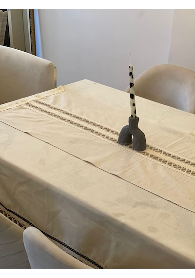 Dnc Home Tekstil Ndchome Ara Dantelli Püsküllü Runner 50 X 150 Krem