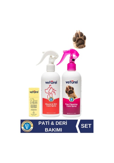 Veturel Kedi Köpek Yara Bakım Spreyi Pati Balm Nemlendirici Stick Pati Kir Koku