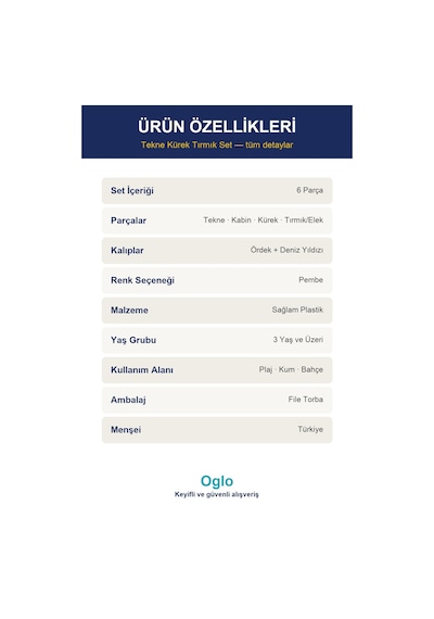 Plaj Kum Seti Tekne Formlu Kürek Tırmık Kalıplı Kova Deniz Kum Oyuncakları 3+ Yaş - Pembe