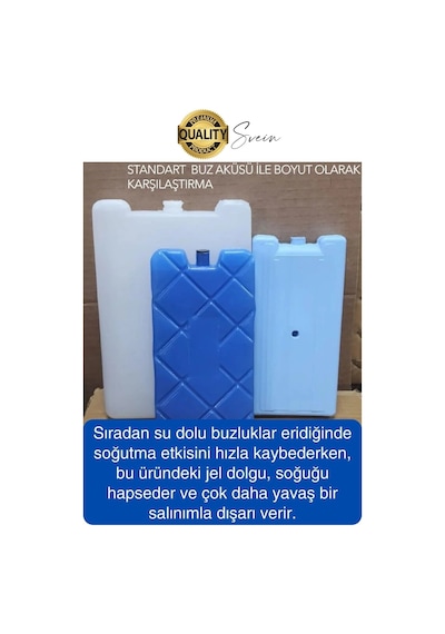 12 Saat Süreli 560 Gr Jel Dolu Buz Aküsü Plastik Soğuk Zincir Gıda Yiyecek Uzun Süre Koruma 5 Adet Çok Renkli