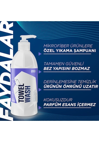 Gyeon Q²m Towelwash Mikrofiber Bez Havlu Eldiven Keçe Ped Yıkama