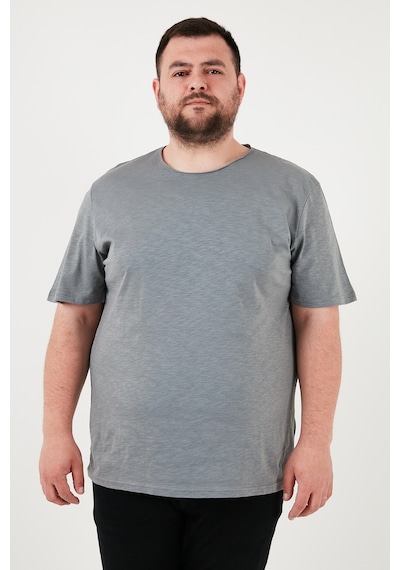 Buratti Pamuklu Regular Fit Büyük Beden Erkek T Shirt 59020001B Açık Haki