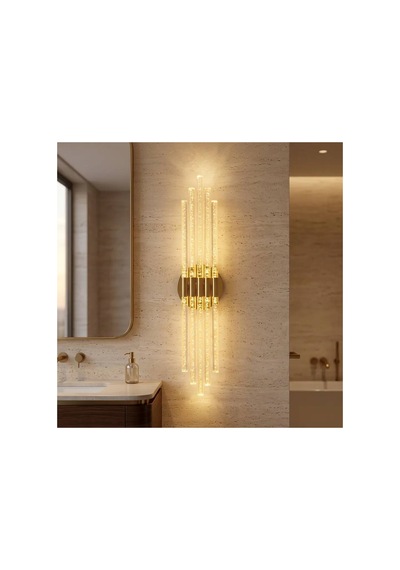 Bhbackhome Aura Medium 39 Cm Modern Tasarım Led Aplik - Duvar Lambası - Gold - Günışığı Gold Günışığı Led