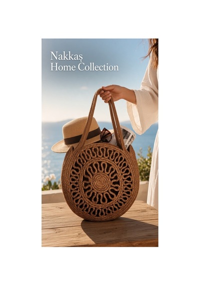 Nakkaş Home Collection Jüt Çanta Kadın Hasır Çanta, Plaj Çantası, Omuz Ve Günlük Kullanım Çantası-kahverengi-40x35 Cm Nakkaş Home Collection Jüt Çanta Kadın Hasır Çanta, Plaj Çantası, Omuz Ve Günlük Kullanım Çantası-kahverengi-40x35 Cm