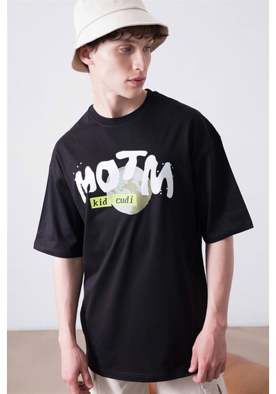 Flood Of Style Unisex Kid Cudi Man Of The Moon 3 Siyah Tshirt