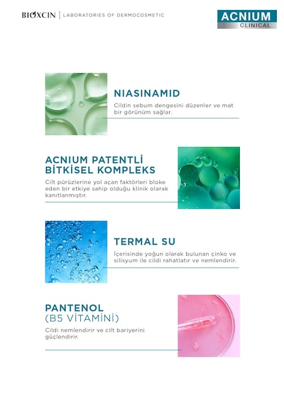 Acnium Tüm Cilt Tipleri İçin Akne Karşıtı Yüz Temizleme Jeli X2 + Tonik + Krem + Serum Seti