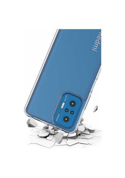 Xiaomi Redmi Note 10 Pro Kılıf Coss Şeffaf Sert Silikon Kılıf Renksiz