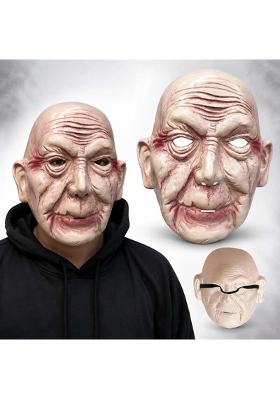 Gerçekçi Korkunç Yaşlı Adam Maskesi 1 Adet Parti Kostümü Diğer