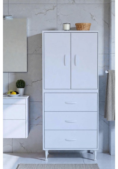 Eliusta Alia Çok Kullanışlı Dolap G:60 Cm Üst Bölme Kapaklı Alt Bölme Çekmeceli 60x138x32,5 Cm Modüler Dolap Beyaz Eliusta Alia Çok Kullanışlı Dolap G:60 Cm Üst Bölme Kapaklı Alt Bölme Çekmeceli 60x138x32,5 Cm Modüler Dolap Beyaz