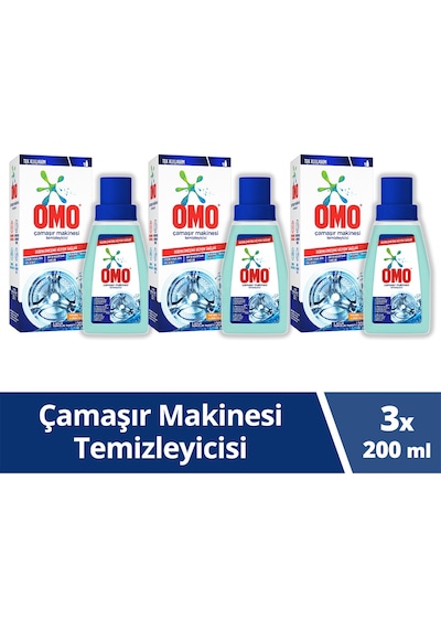 Omo Çamaşır Makinesi Temizleyicisi Çam Esintisi 3 x 200 ML