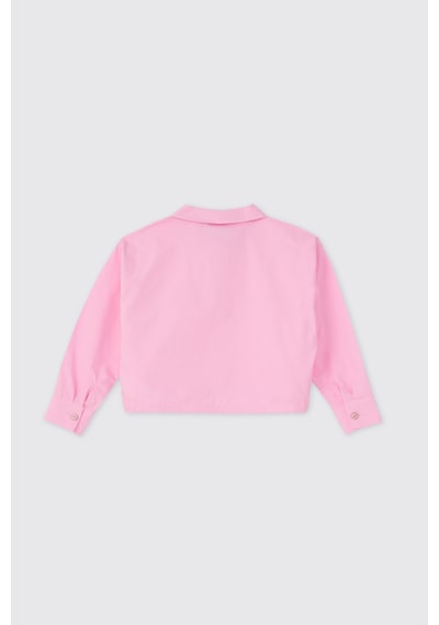 Panço Kız Çocuk Pembe Gömlek 2611gk06055